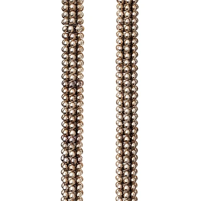 12 Pack: Silver Plated Small Dot Rondelle Beads, 6mm by Bead Landing™