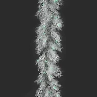 9ft. Pre-Lit Crystal Silver Metallic Garland