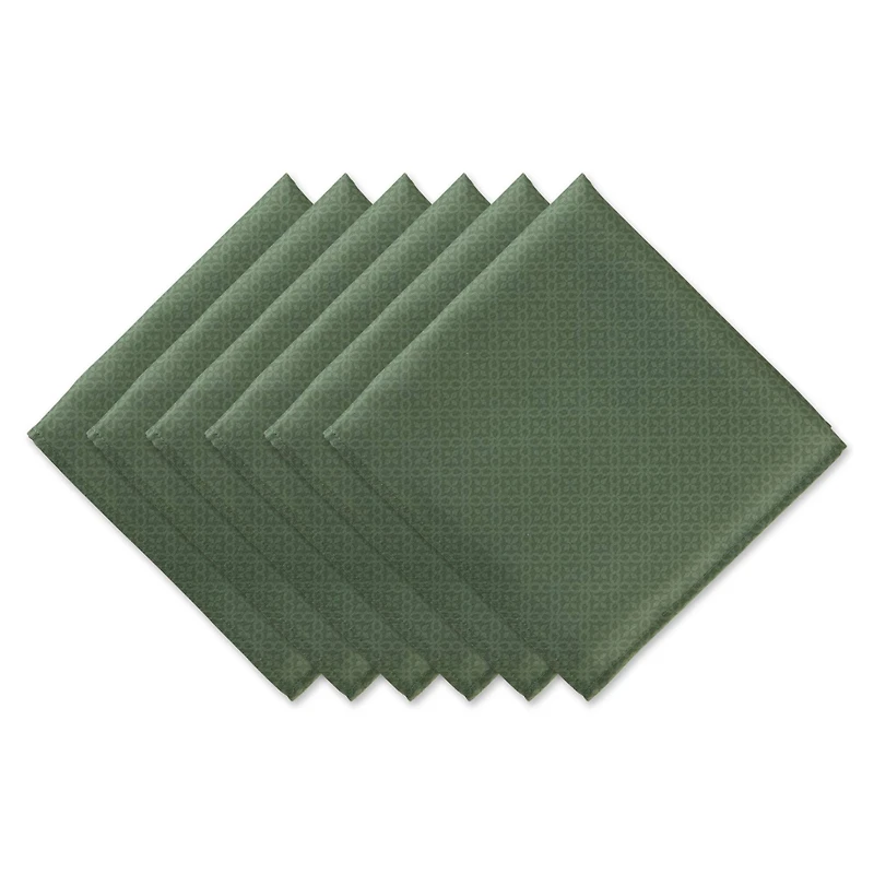 DII® Oversized Tonal Lattice Print Outdoor Linen Dinner Napkins