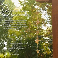 Glitzhome® 8.5ft. Faux Copper Patina Bird & Cup Rain Chain