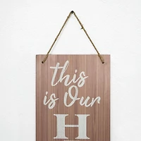 American Art Décor™ 47.25" Happy Place Nut House Double-Sided Hanging & Leaning Wall Sign