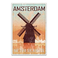 Netherlands Windmill 20" x 30" Canvas Wall Art
