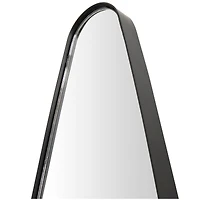 10" x 47" Black Metal  Elongated Oval Wall Mirror Set