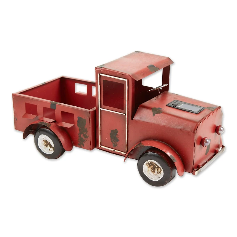 16" Red Truck Solar Light Planter