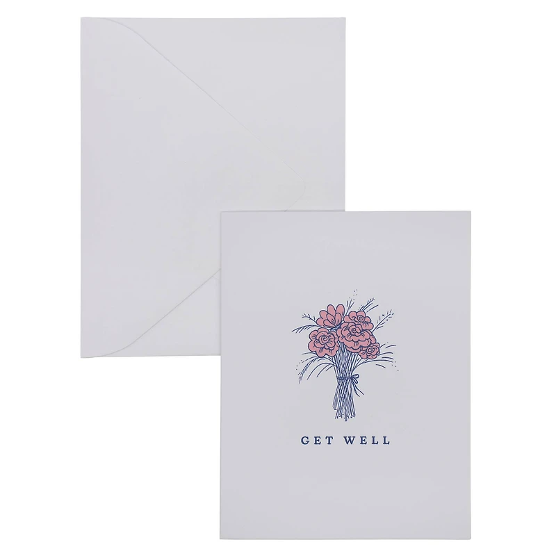 Get Well Flowers Blank Greeting Card Set by Celebrate It™