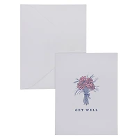 Get Well Flowers Blank Greeting Card Set by Celebrate It™