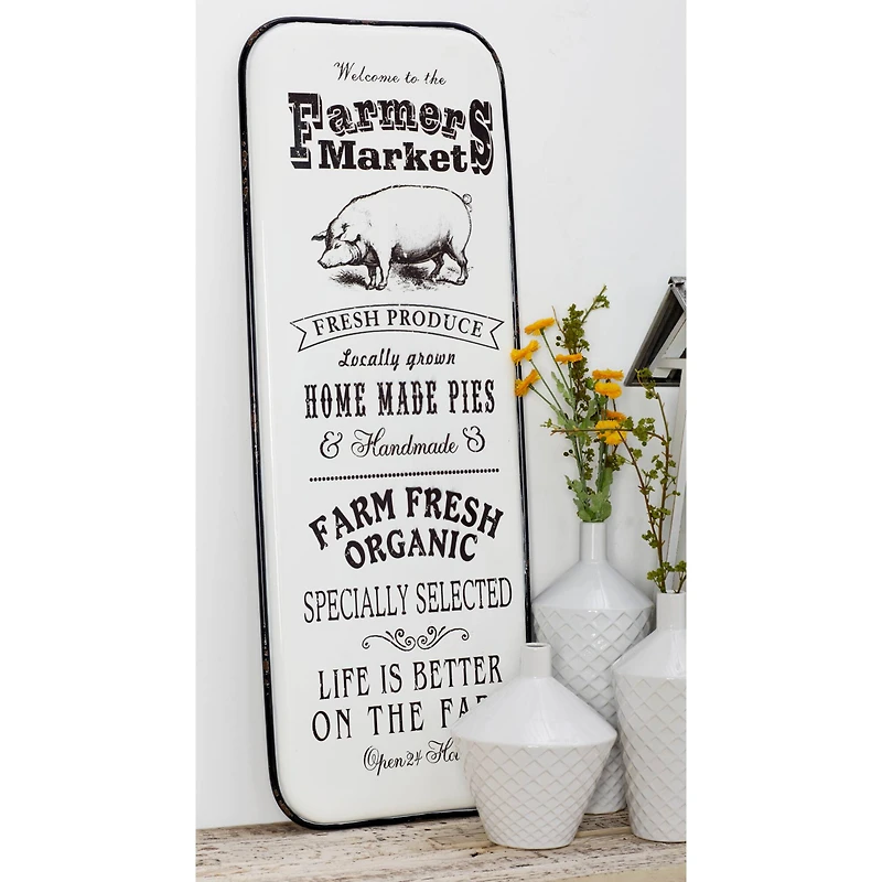 Black & White Metal Farmhouse Sign Wall Decor