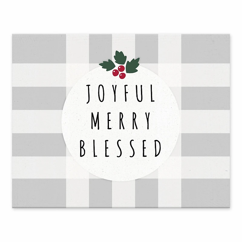 Joyful Merry Blessed 10x8 Tabletop Canvas