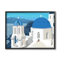 Stupell Industries Cliffside European Church Black Framed Wall Art