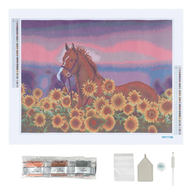 Sunflower Horse Diamond Art Kit by Make Market®