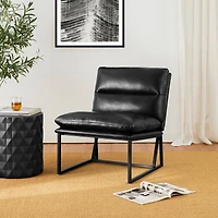 Glitzhome® Modern Thick Leatherette Accent Chair