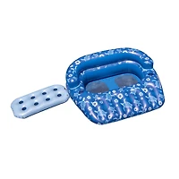 Swimline 58" Inflatable Tropical Blue Double Pool Lounger