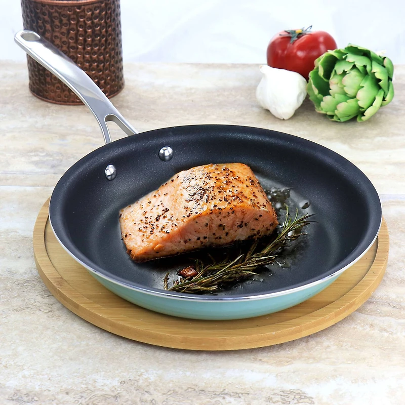 Martha Stewart 10" Turquoise Aluminum Frying Pan