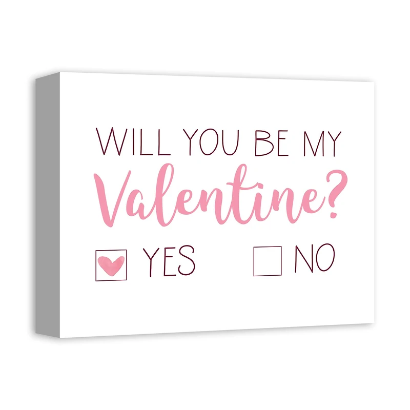 Be My Valentine Choice 11" x 14" Canvas Wall Art