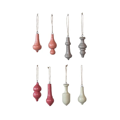 Hello Honey® Multicolor Enameled Mango Wood Finial Ornament Set