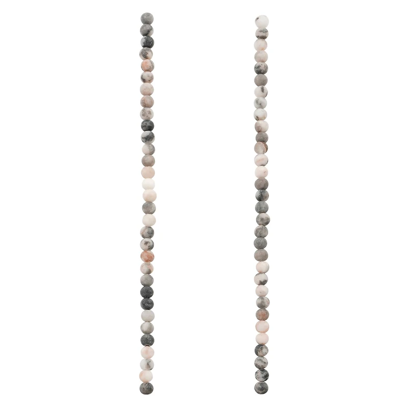 Pink Zebra Matte Round Beads, 4mm by Bead Landing™