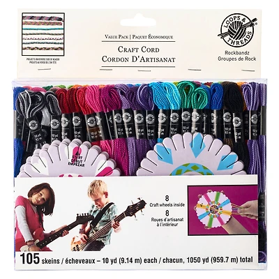 12 Pack: Rock Bandz Craft Cord by Loops & Threads™