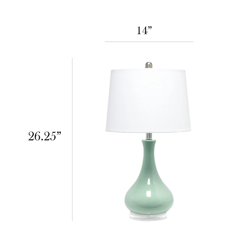 Lalia Home 26" Droplet Table Lamp with Fabric Shade