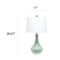 Lalia Home 26" Droplet Table Lamp with Fabric Shade
