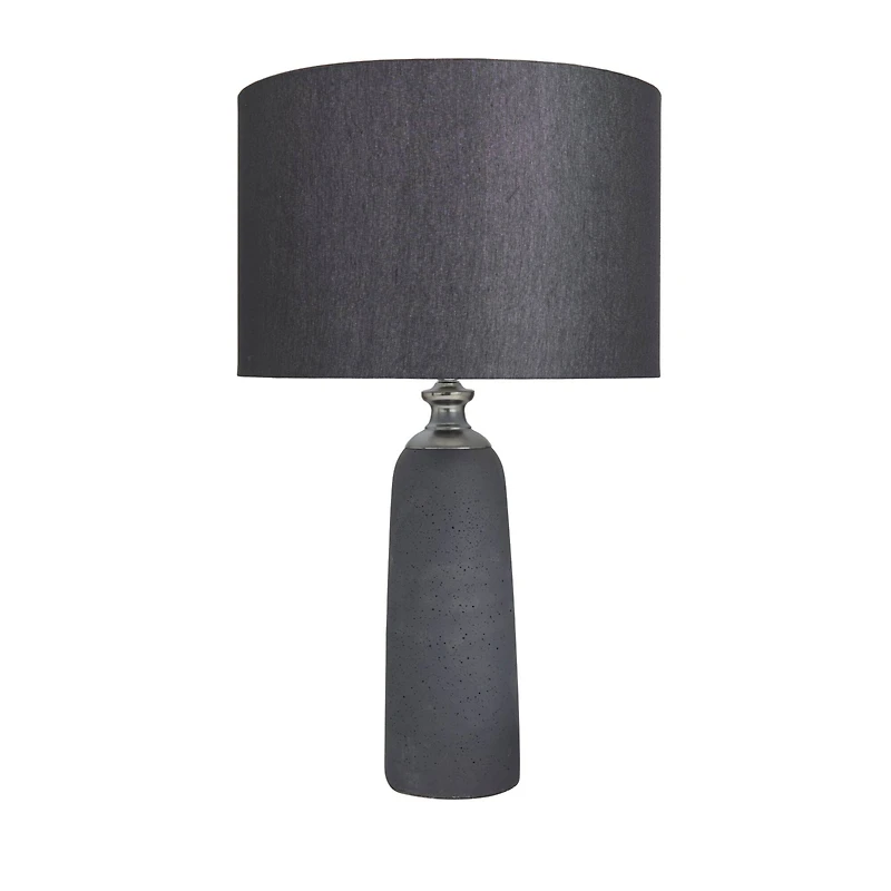 Brown Cement Modern Table Lamp, 23" x 14" x 14"