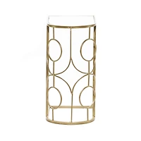 24" Gold Contemporary Metal Accent Table