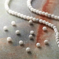 White Howlite Round Beads, 2mm by Bead Landing™