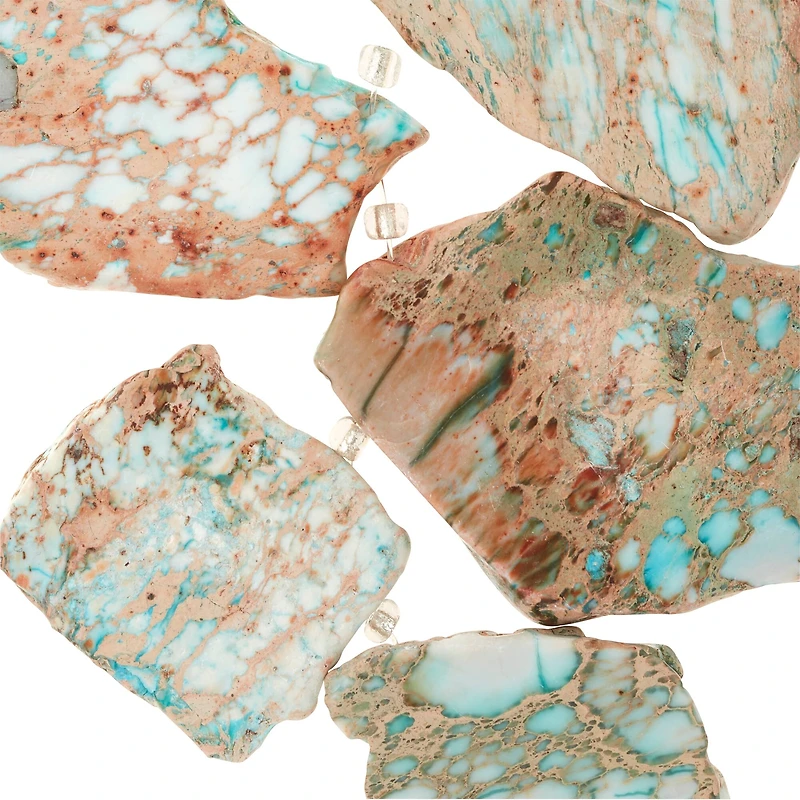 12 Pack: Green Imperial Jasper Nugget Beads by Bead Landing™
