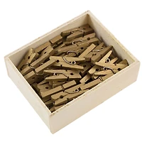JAM Paper 7/8" Gold Wood Clothespins, 100ct.