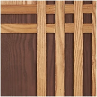 24" Brown Wooden Geometric Handmade Two-Toned Wall Décor Set