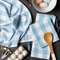 DII® Light Blue Buffalo Check Dishtowel, 3ct.