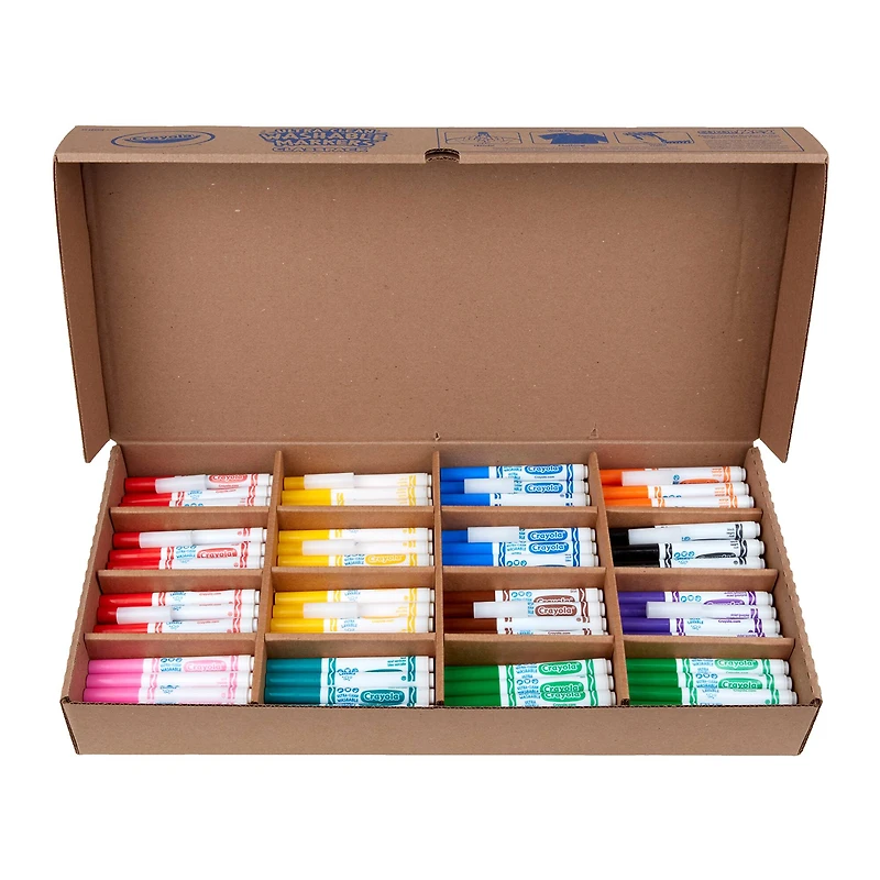 Crayola® Ultra-Clean Washable Broad Line Markers, 200ct.