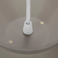 Hello Honey® Sienna Matte Charcoal Boho Ceramic Ceiling Light with White Fabric Cord