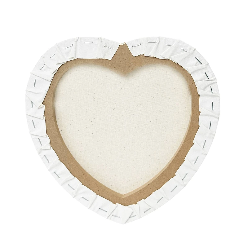 10" x 10" White Heart Cotton Duck Canvas by Craft Smart™