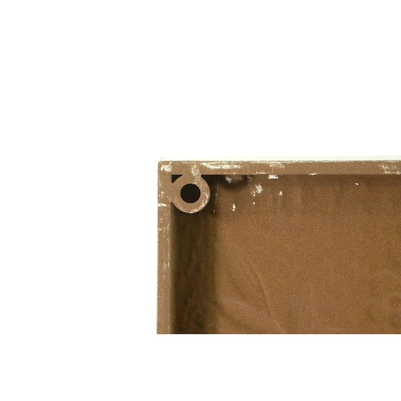 Hello Honey® Embossed Flowers in Vase Distressed Metal Wall Décor