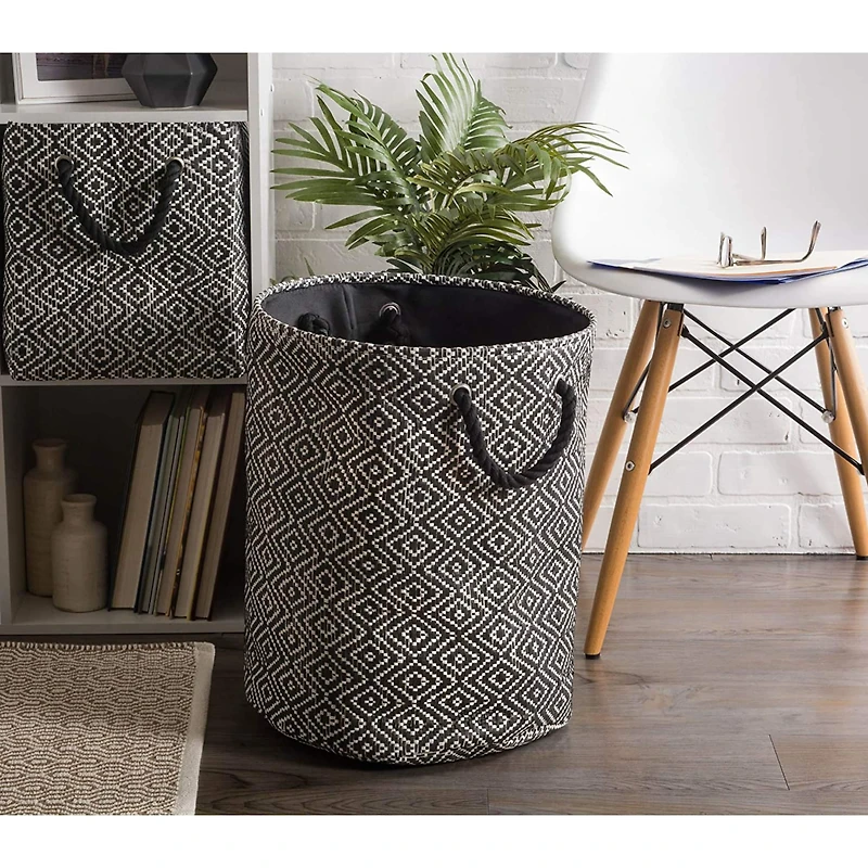 DII® Large Rectangle Diamond Basketweave Paper Bin