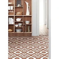 FloorPops Matias Terra Cotta Peel & Stick Floor Tiles