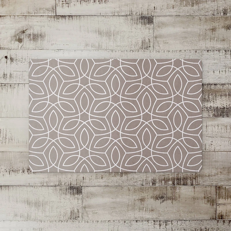 Leafy Pattern Floor Mat, 27" x 18"