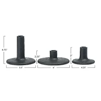 Hello Honey® Stoneware Taper Candle Holder Set