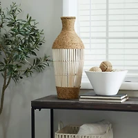 Brown Seagrass Handmade Tall Woven Floor Vase