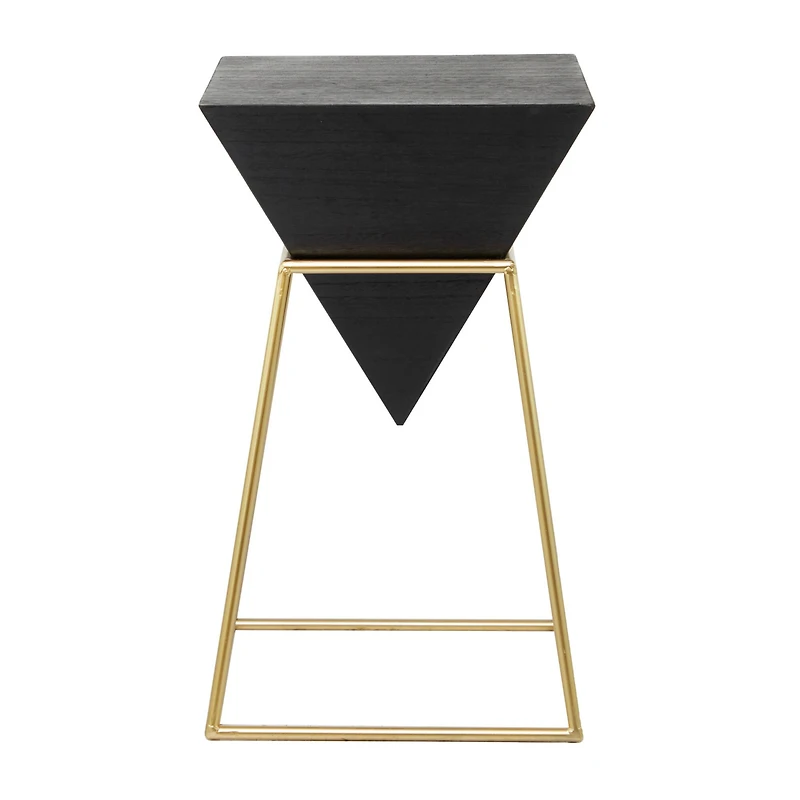 Black Wood Modern Accent Table 24" x 15" x 15"