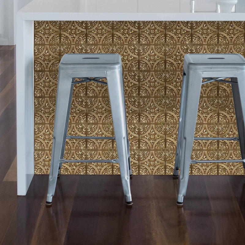 InHome Chelsea Bronze Peel & Stick Tin Tiles