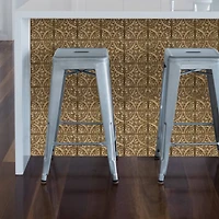 InHome Chelsea Bronze Peel & Stick Tin Tiles