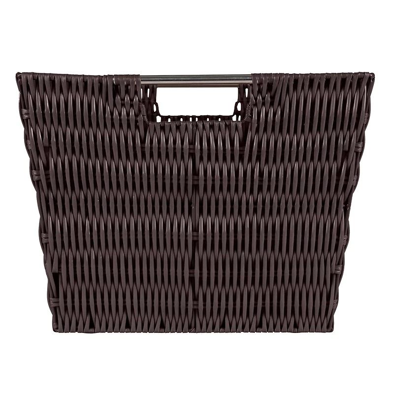 Simplify Chocolate Rattan Storage Basket