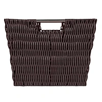 Simplify Chocolate Rattan Storage Basket