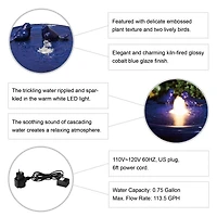 Glitzhome® 27.5" LED Bird Pedestal Ceramic Fountain