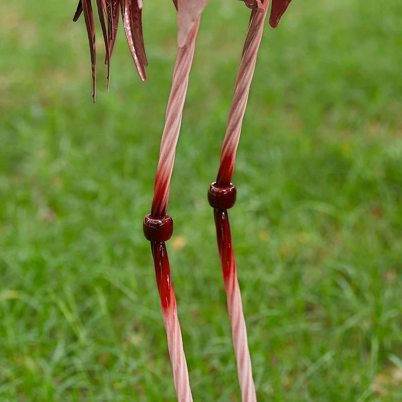 Glitzhome® Metal Standing Flamingo Garden Statue with Stakes Set