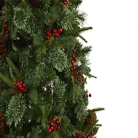 7.5ft. Pre-Lit Norway Mixed Pine Artificial Christmas Tree, Clear LED Lights