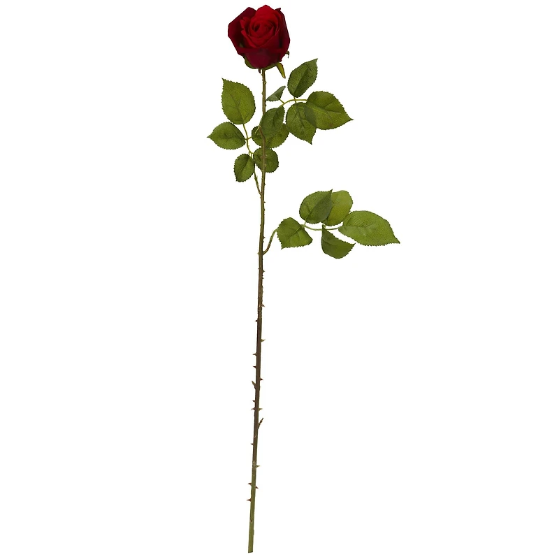 Elegant Red Rose Bud Stem, 6ct.