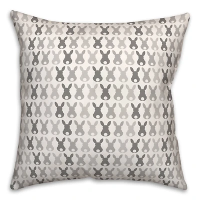 Bunny Butt Pattern Pillow 2 18" x 18" Throw Pillow