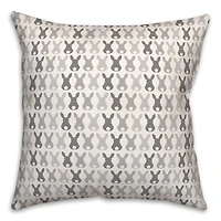 Bunny Butt Pattern Pillow 2 18" x 18" Throw Pillow